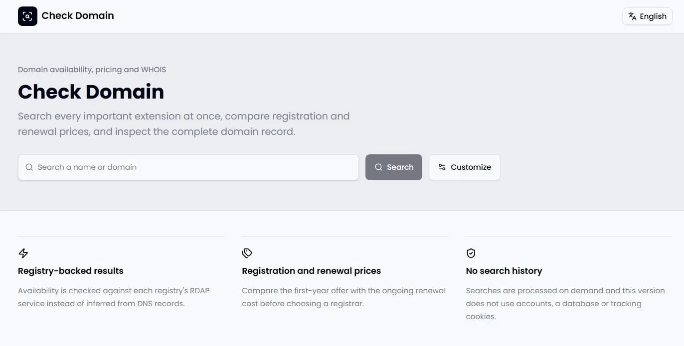 Screenshot 1 of Check Domain