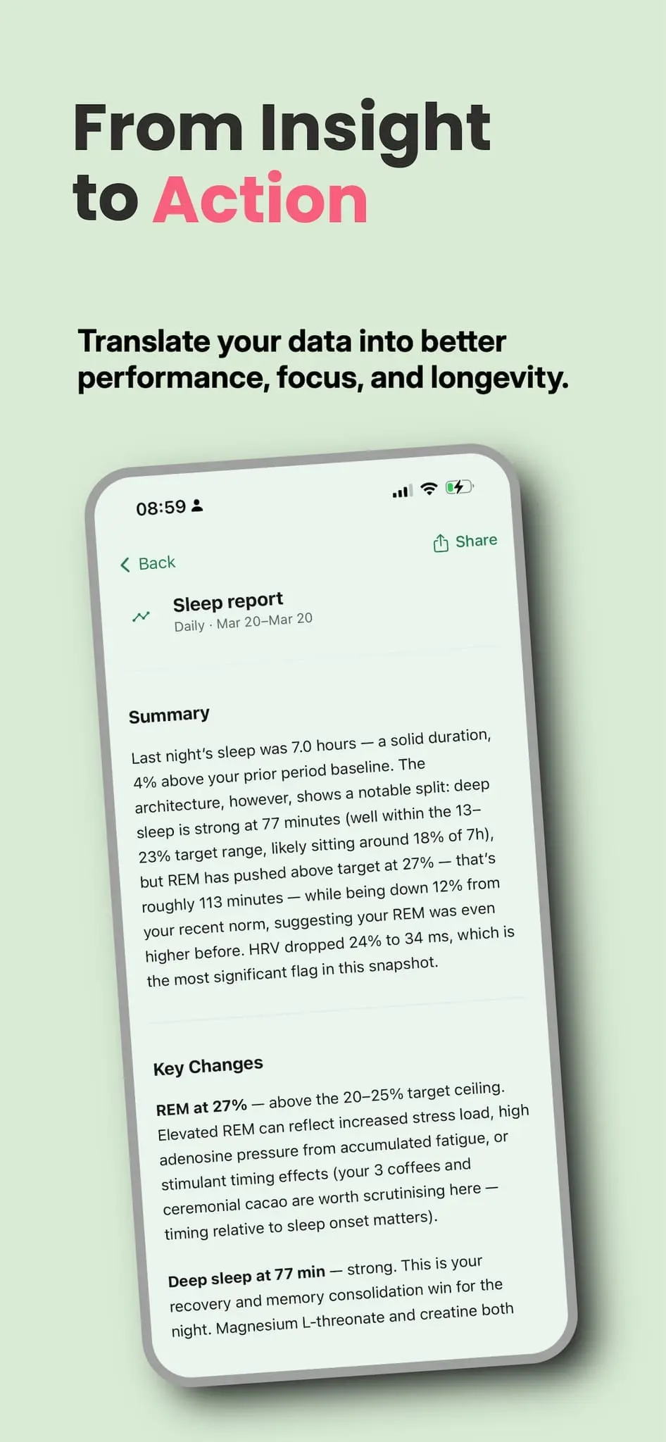 Screenshot 4 of Metrya — BioKey Health AI