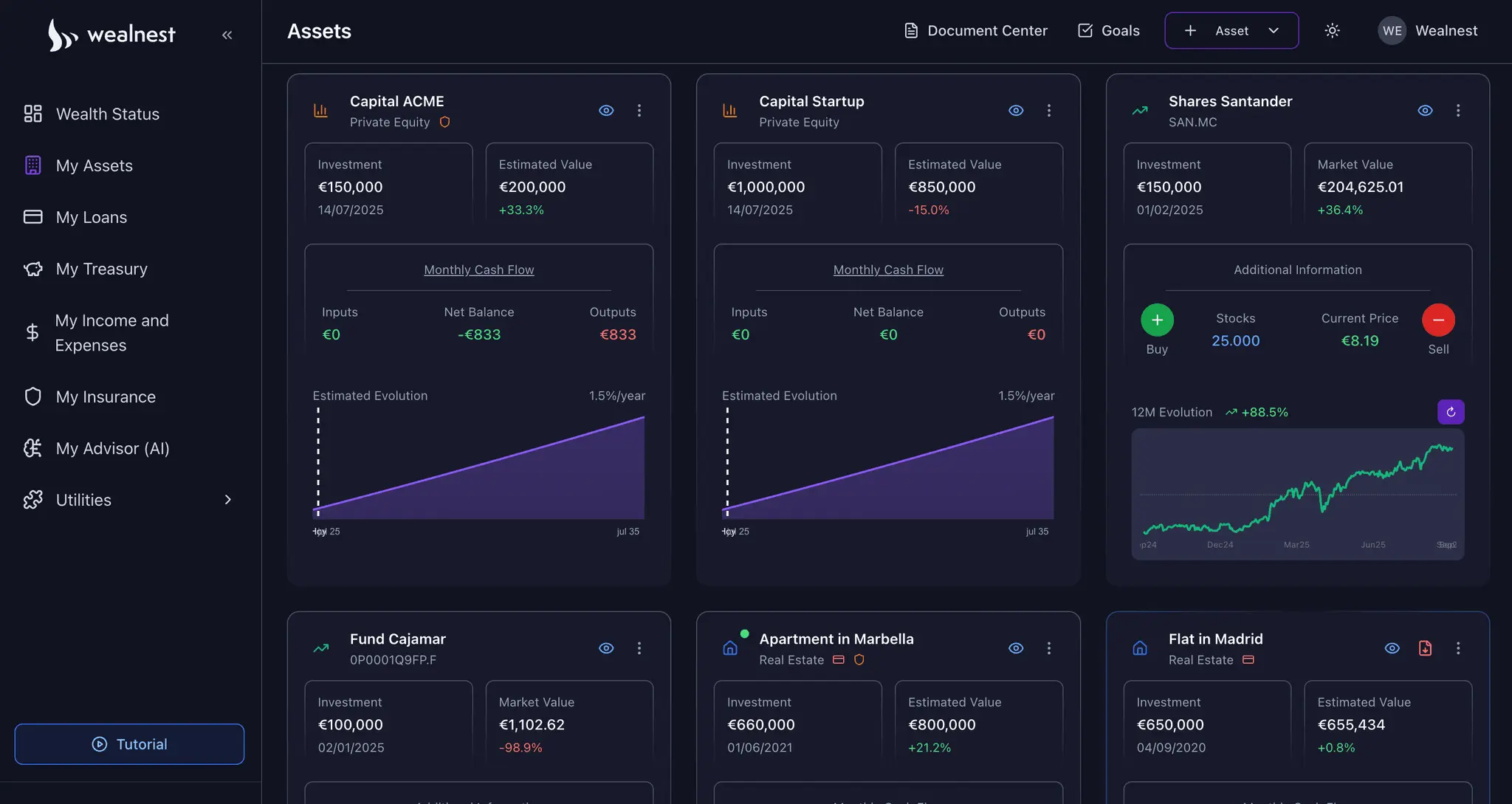 Screenshot 1 of Wealnest - Wealth Management Platform