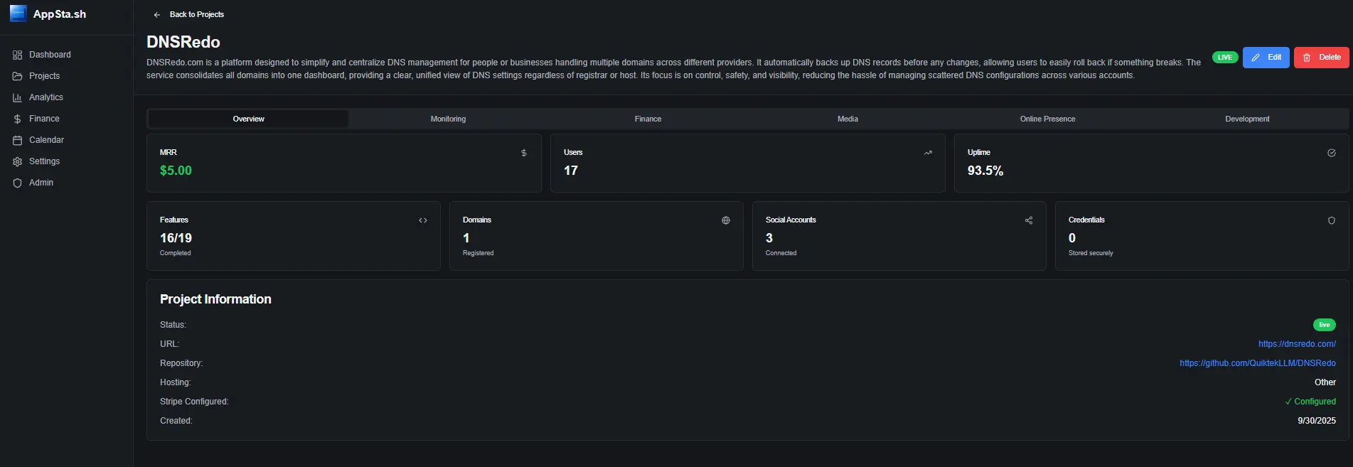 Screenshot 2 of AppSta.sh - Complete Project Management