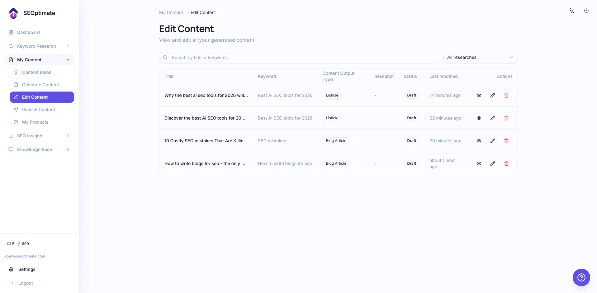 Screenshot 3 of SEOptimate