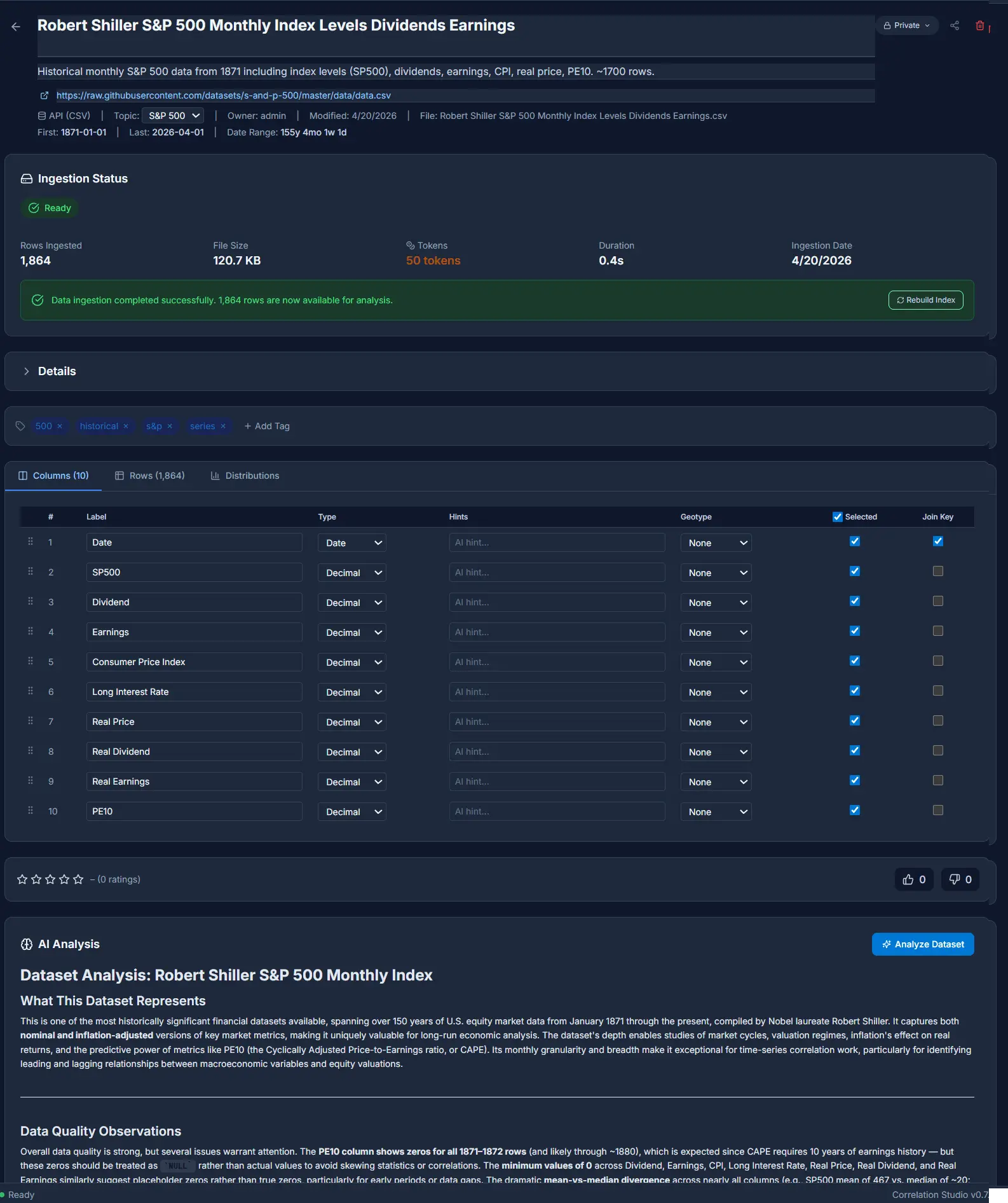 Screenshot 4 of Correlation Studio