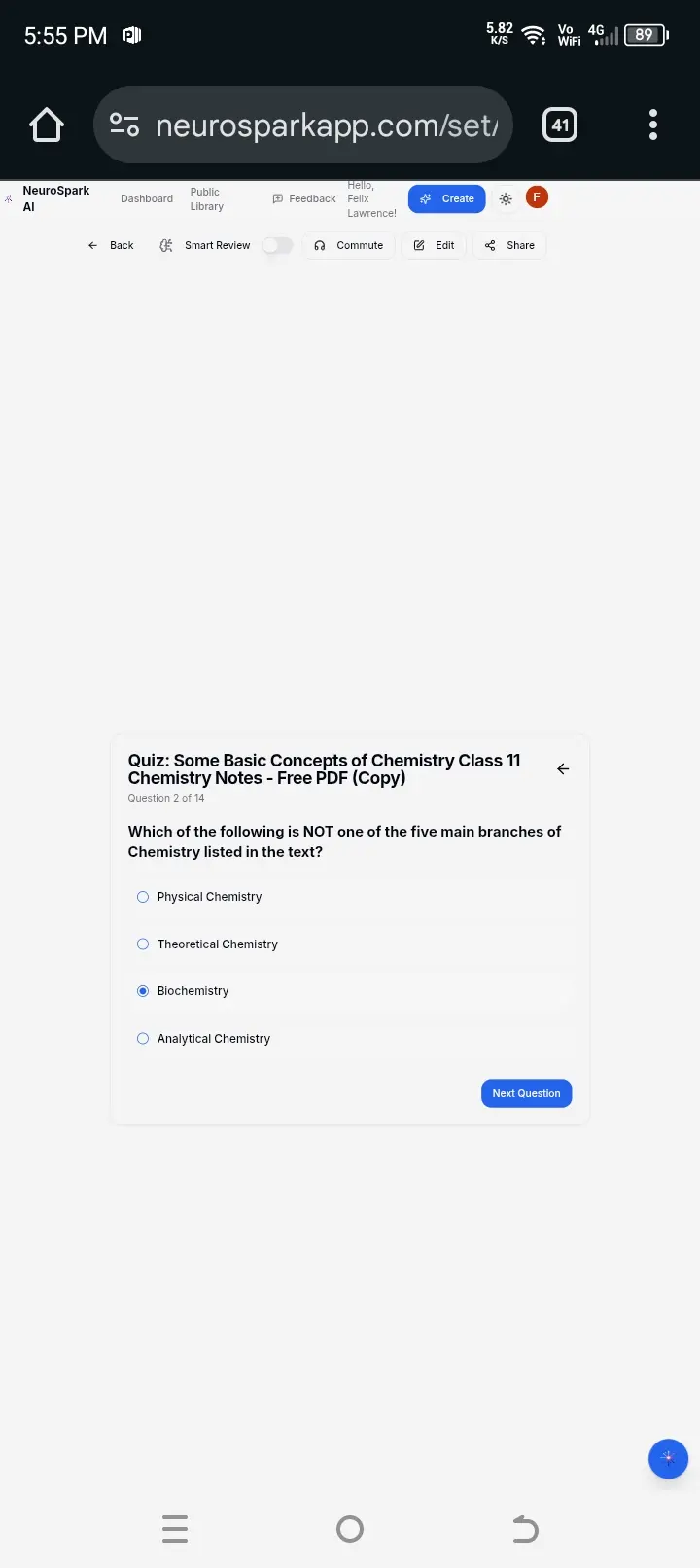 Screenshot 1 of NeuroSpark AI