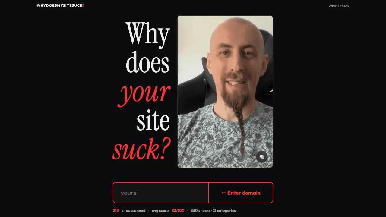 Screenshot 3 of WhyDoesMySiteSuck