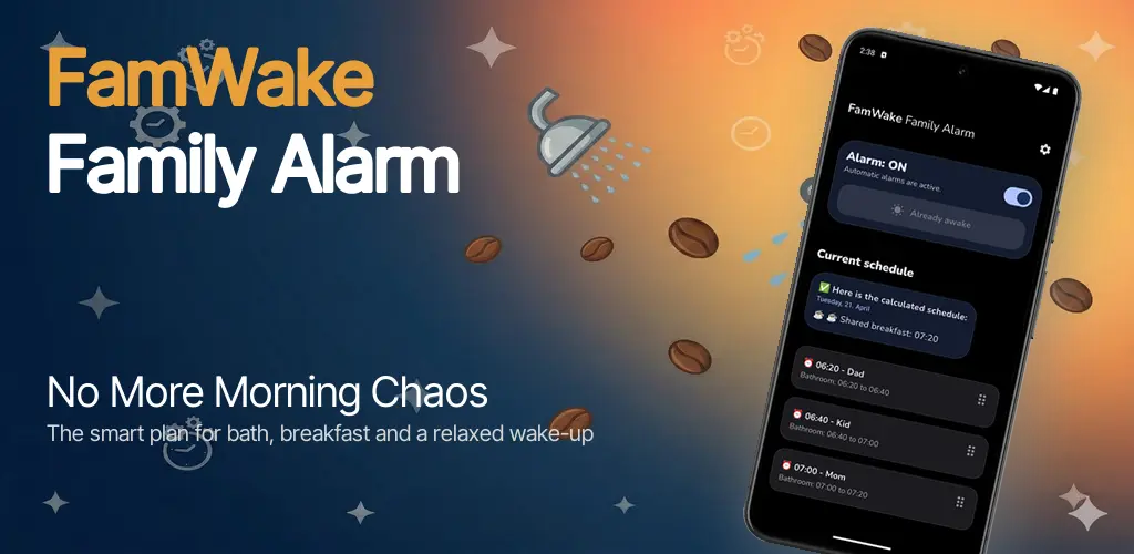 Screenshot 1 of FamWake Family Alarm Clock