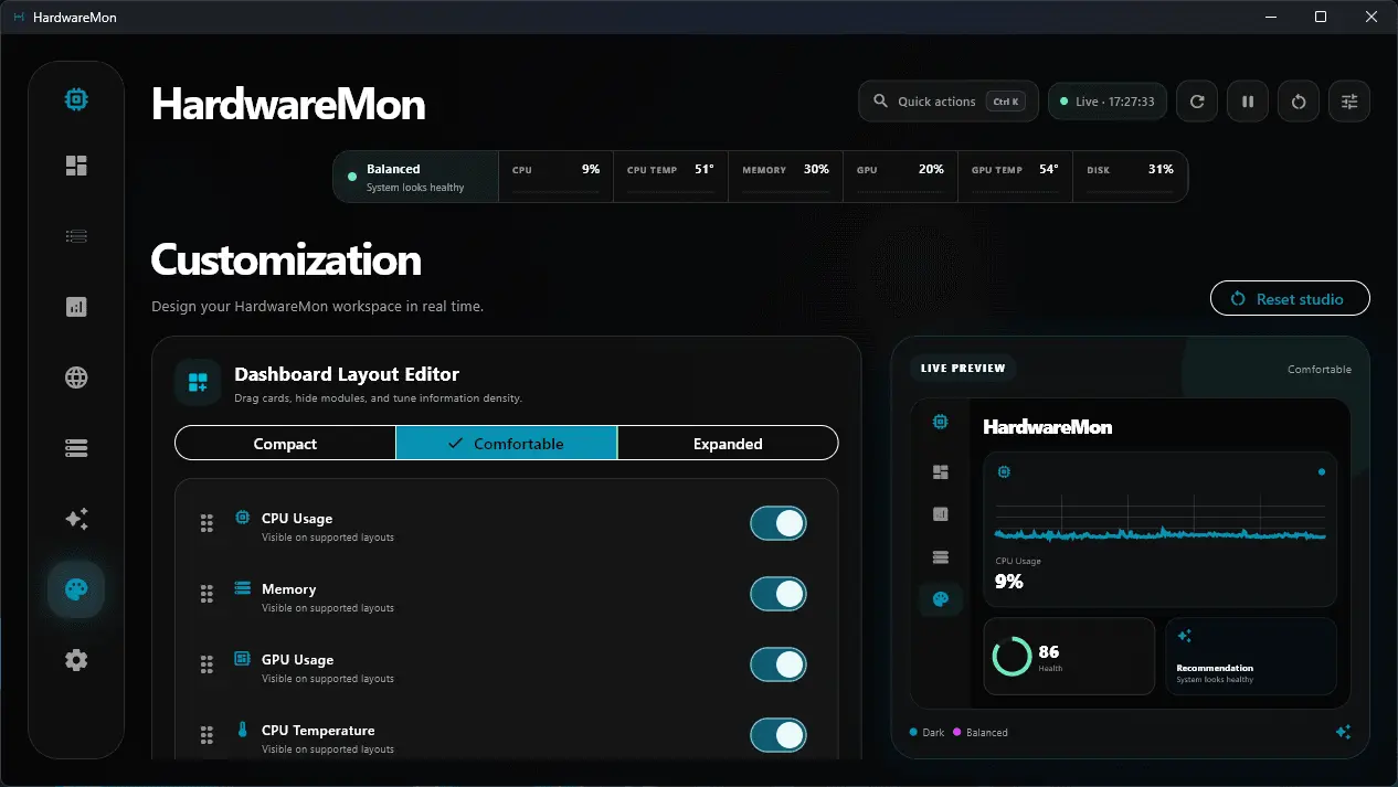 Screenshot 3 of HardwareMon