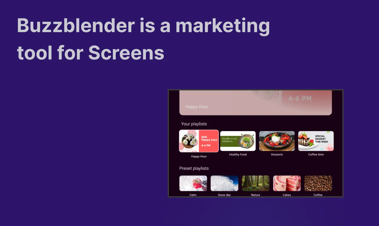 Screenshot 3 of Buzzblender Digital Signage App
