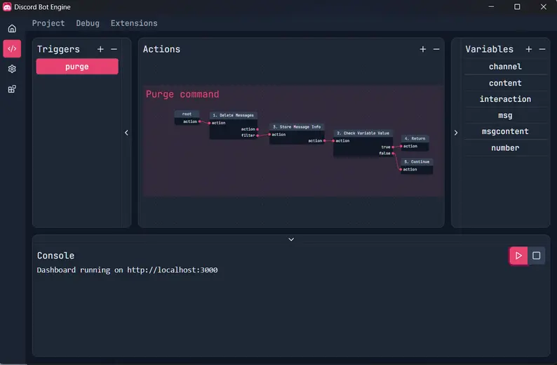 Screenshot 3 of Discord Bot Engine – No-Code Bot Builder