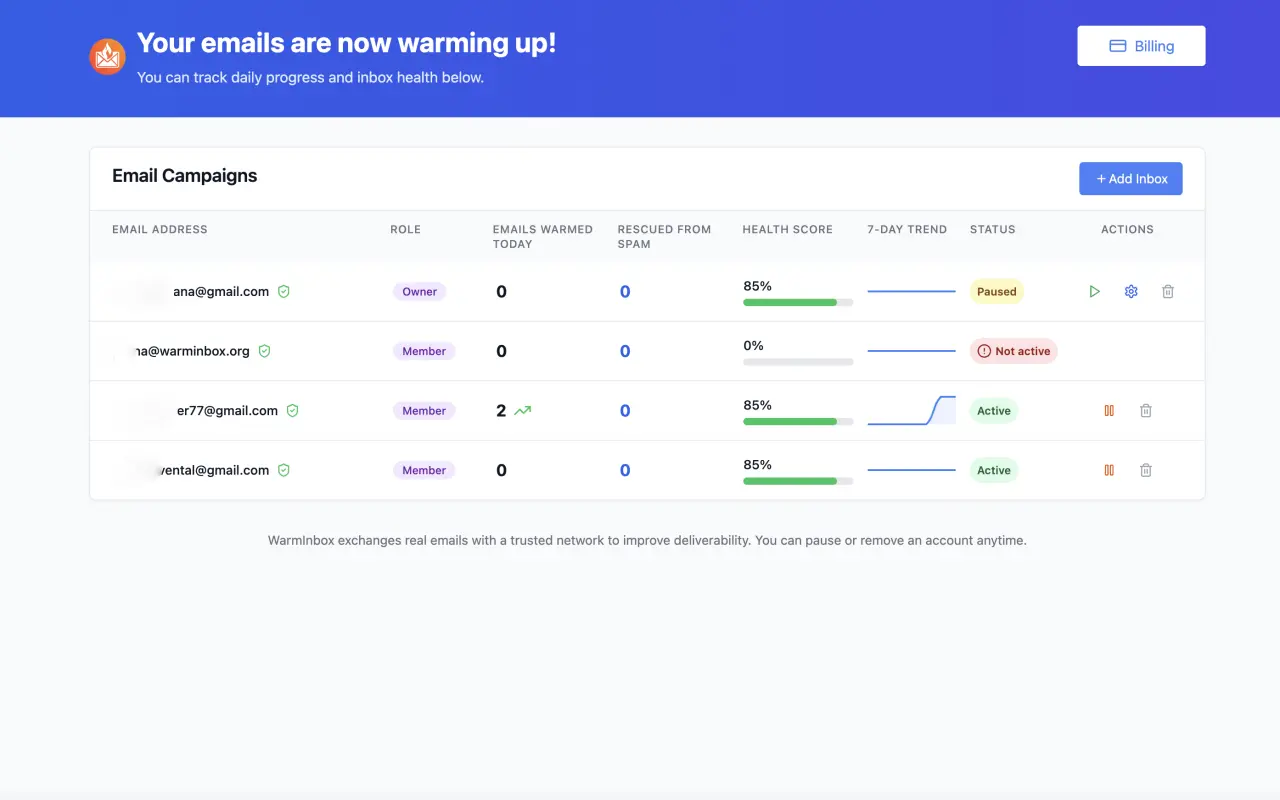 Screenshot 4 of WarmInbox