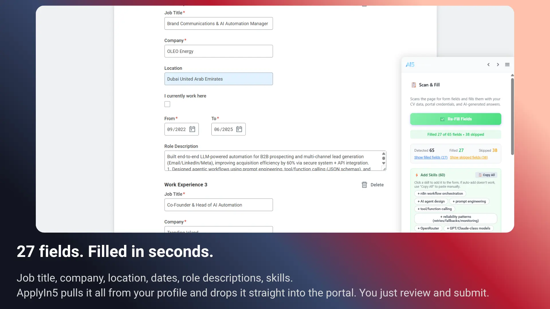 Screenshot 1 of ApplyIn5