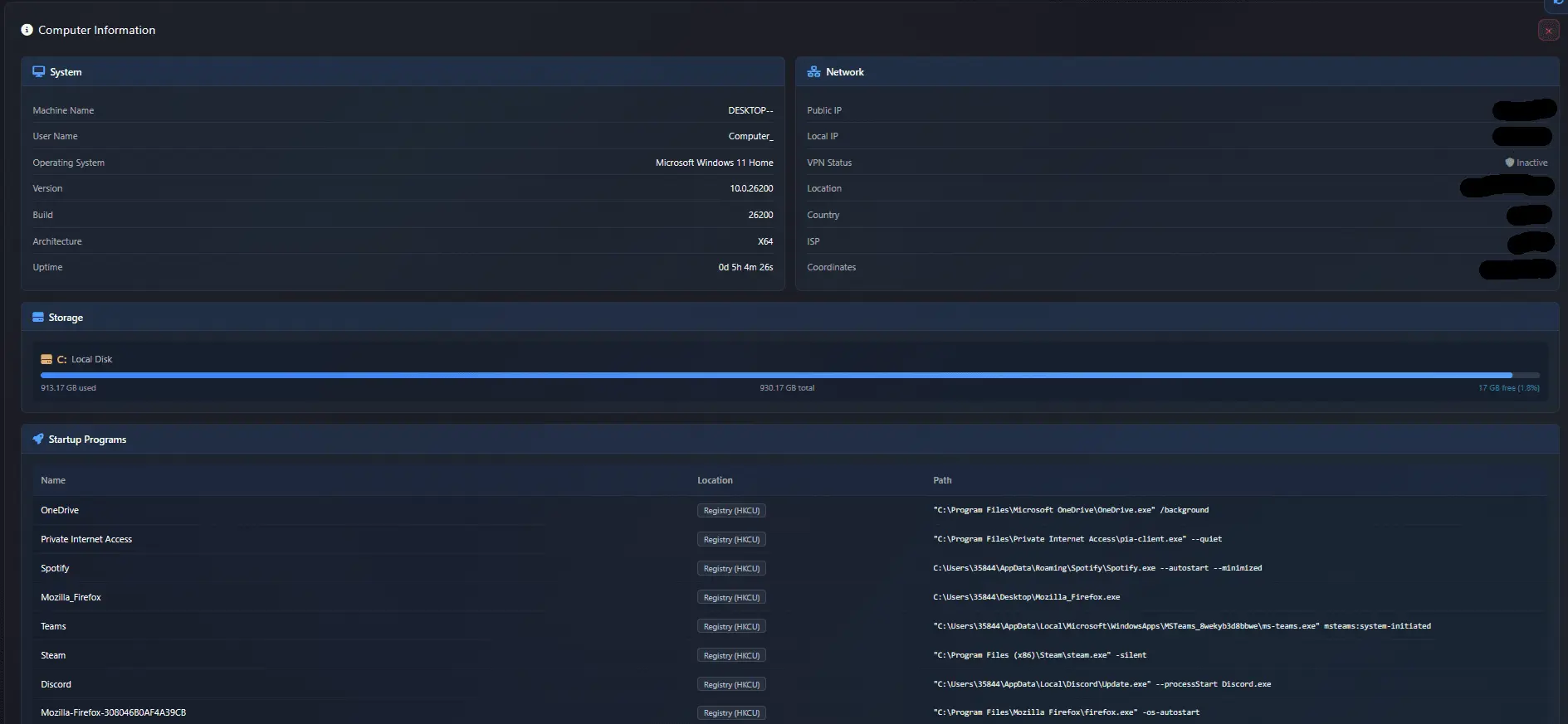 Screenshot 5 of OffCode Web remote control system