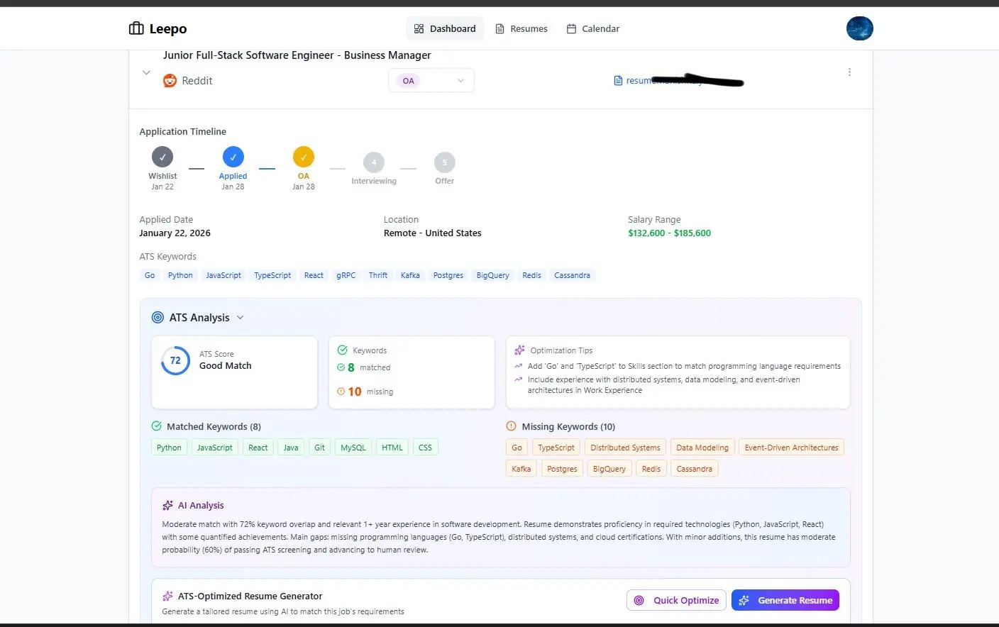 Screenshot 5 of Leepo - Track Your Job Applications