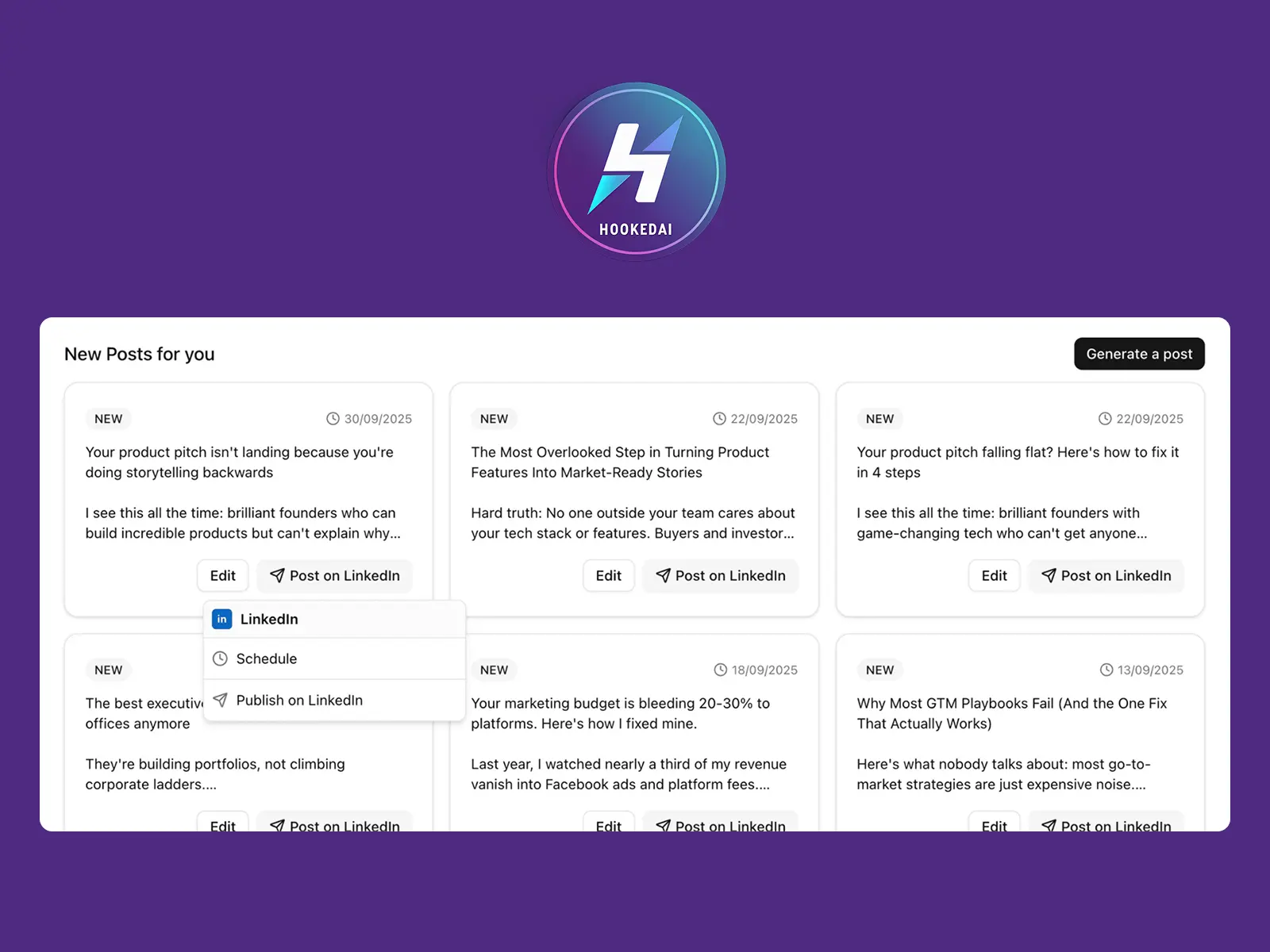 Screenshot 1 of Hooked AI