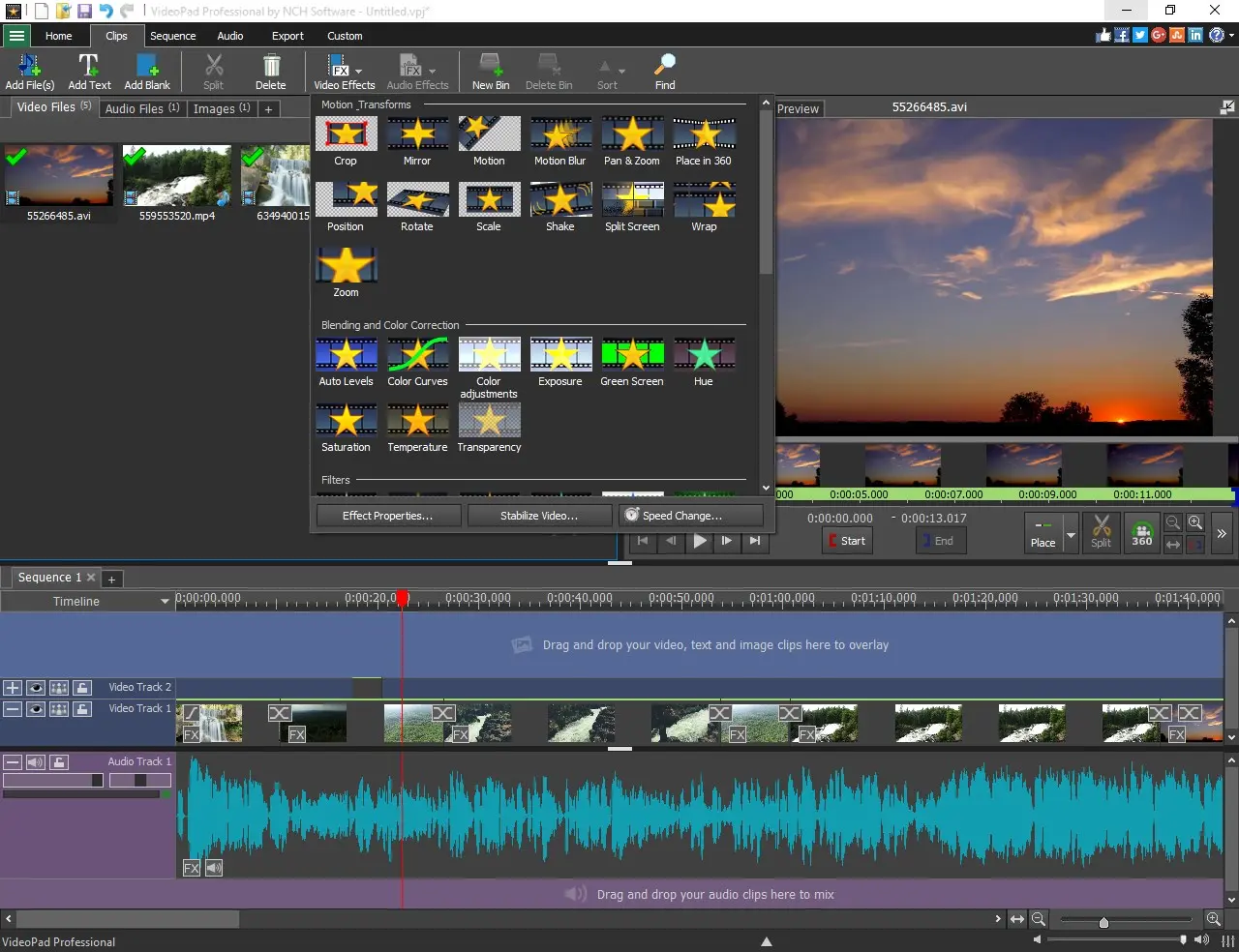 Screenshot 1 of VideoPad Video Editor