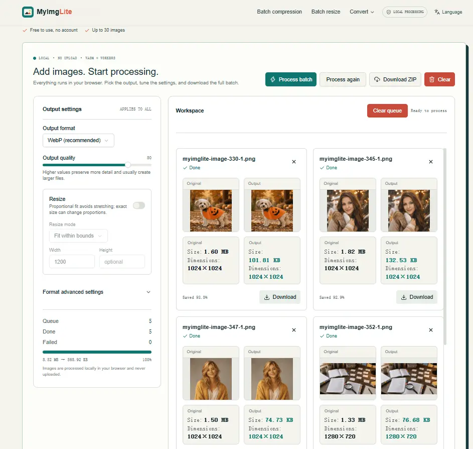 Screenshot 1 of MyImgLite