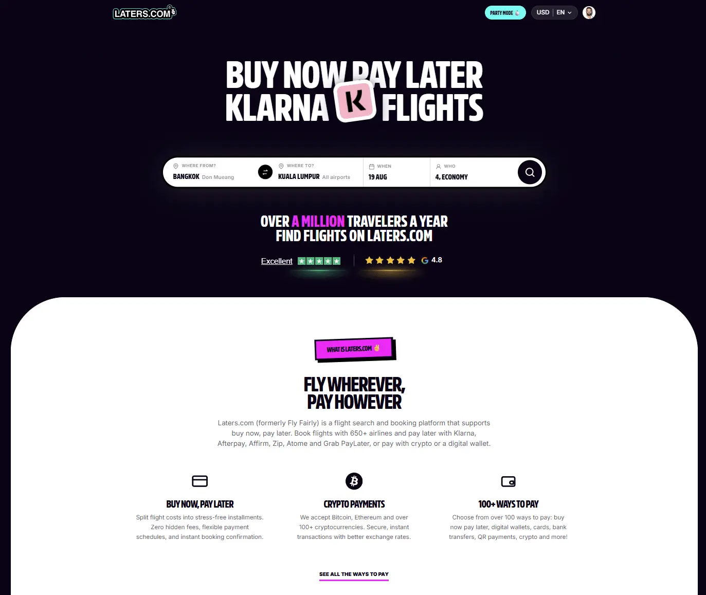 Screenshot 1 of Laters.com (formerly Fly Fairly)
