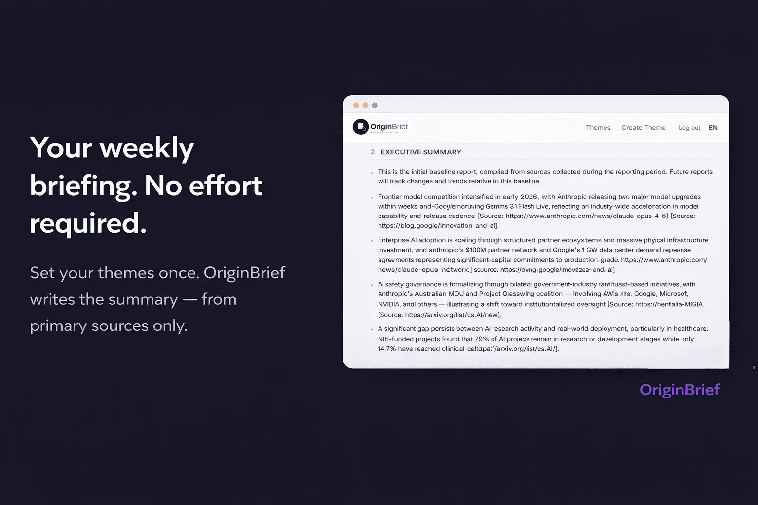 Screenshot 5 of OriginBrief