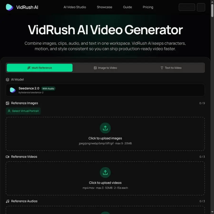 Screenshot 1 of VidRush AI