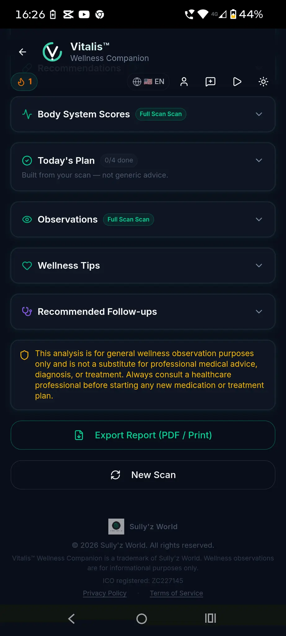 Screenshot 5 of Vitalis Wellness Companion 