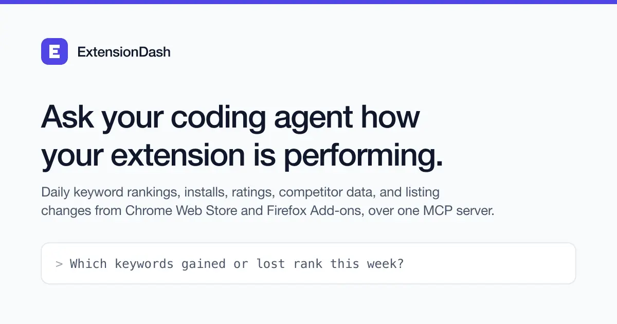 Screenshot 1 of ExtensionDash