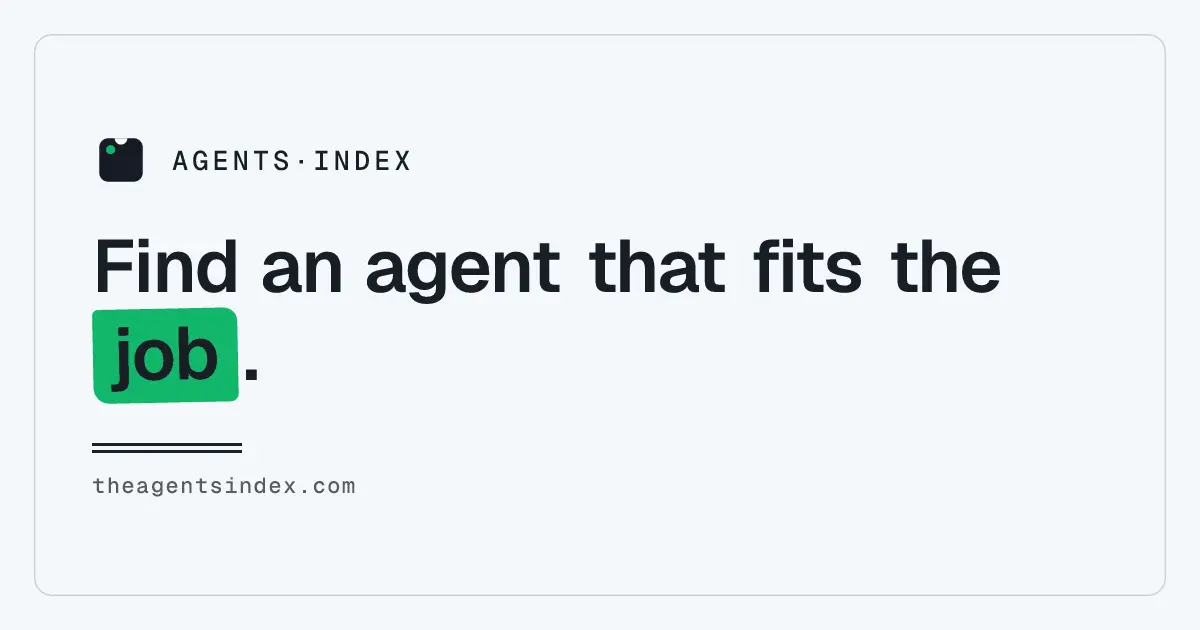 Screenshot 1 of The Agents Index