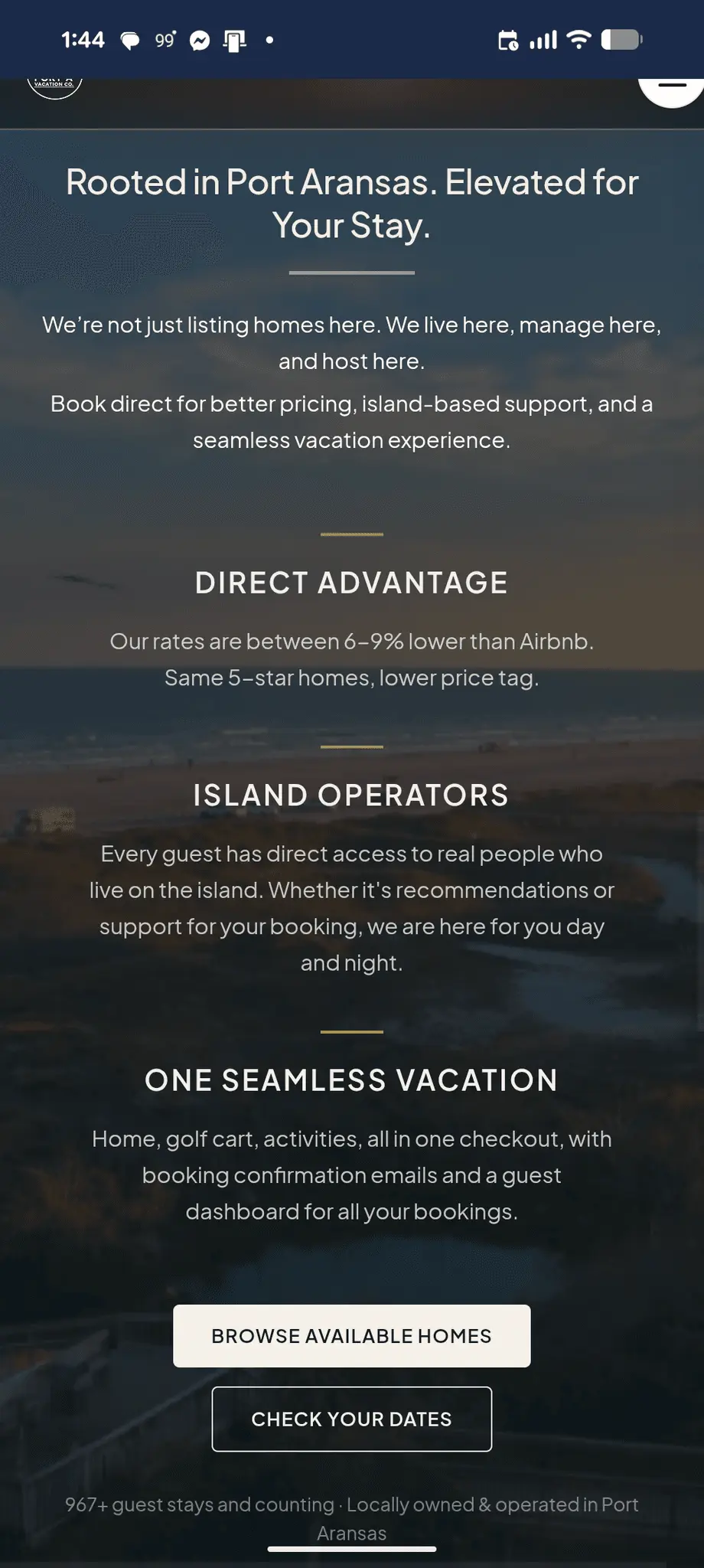Screenshot 1 of Port A Vacation Company