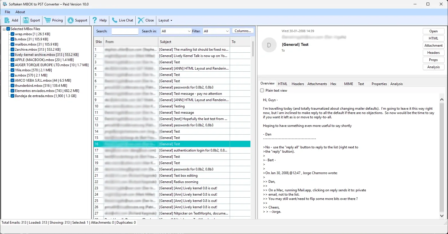 Screenshot 2 of Softaken MBOX to HTML Converter