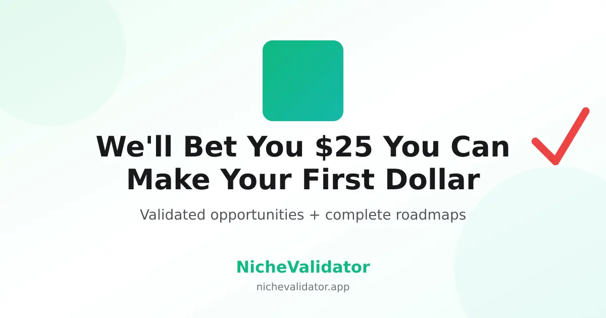 Screenshot 1 of NicheValidator - Make Your First Dollar
