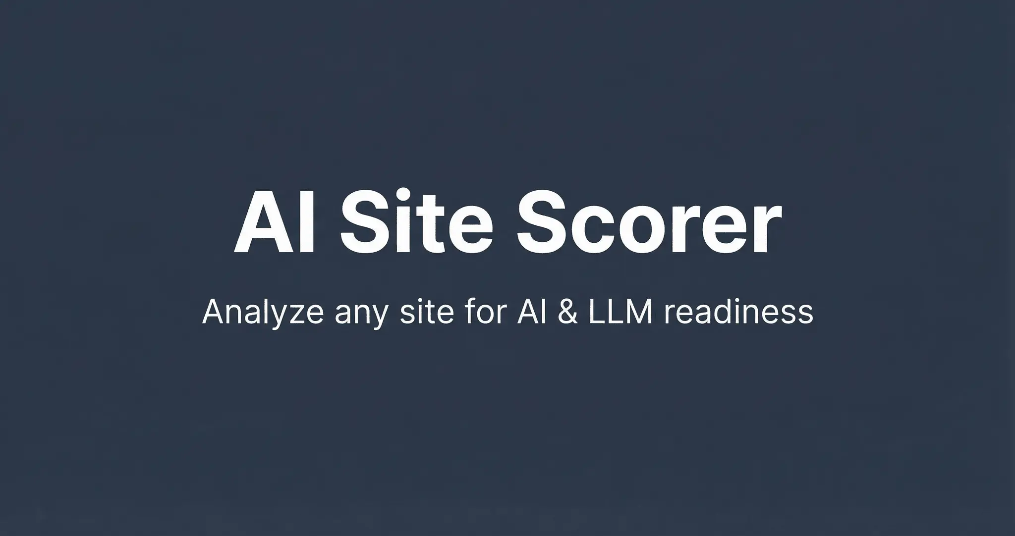Screenshot 1 of AI Site Scorer