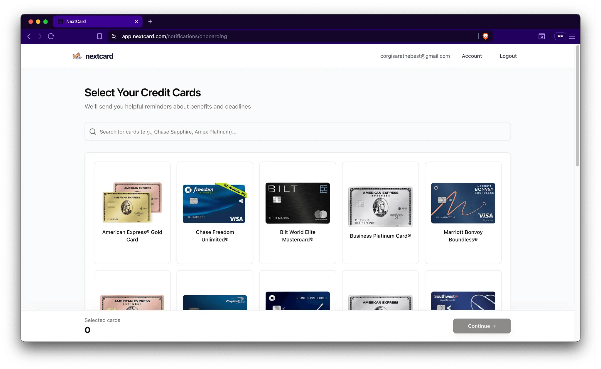 Screenshot 1 of NextCard Notifs