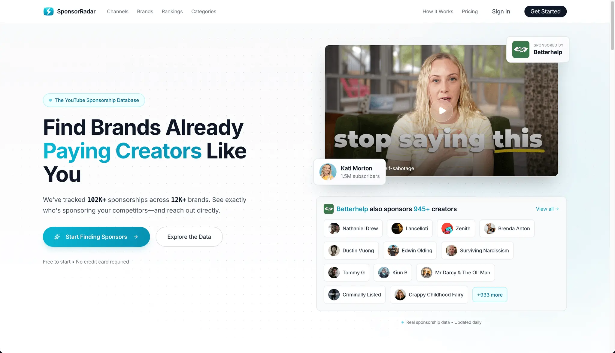 Screenshot 1 of SponsorRadar