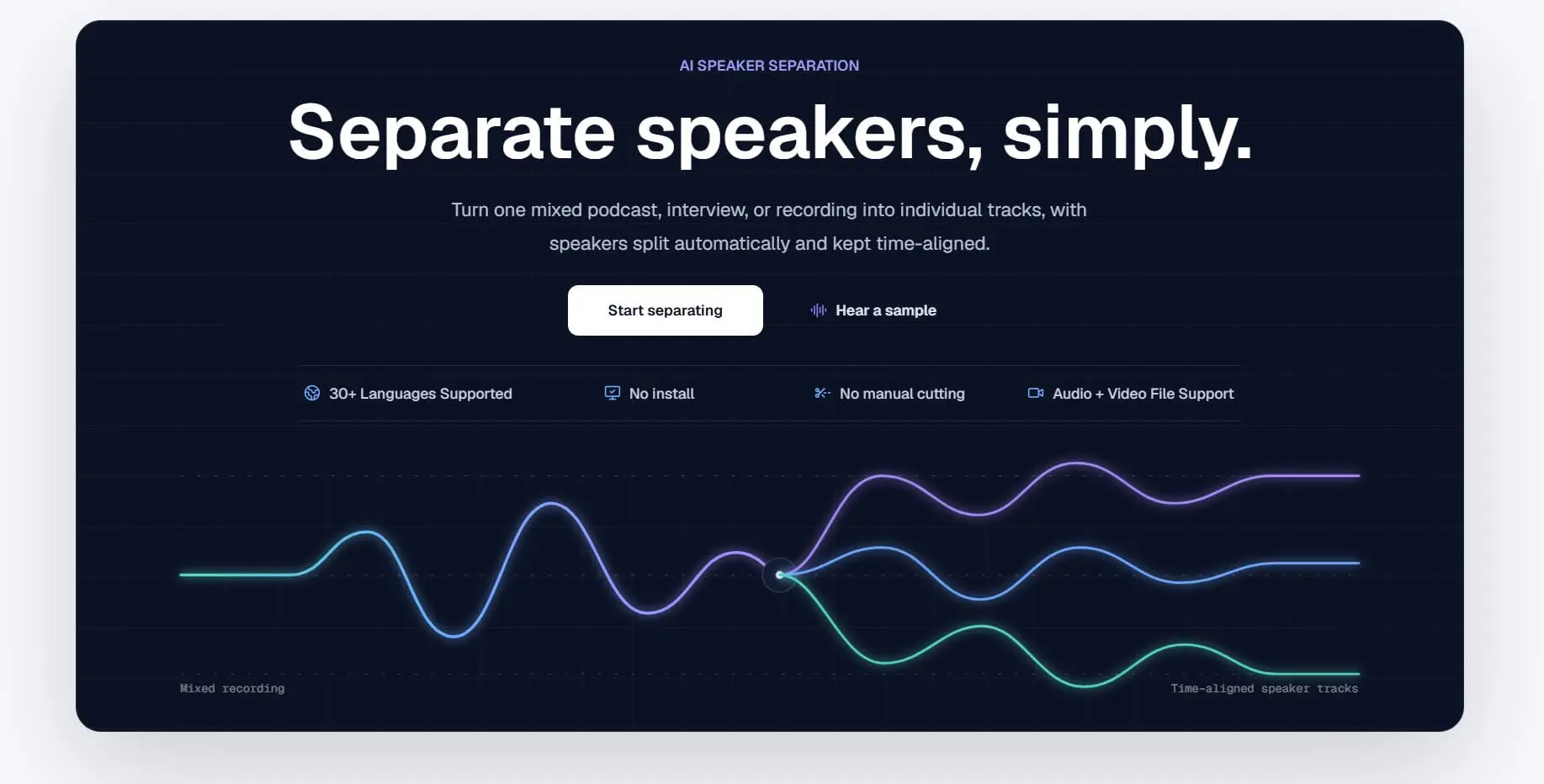 Screenshot 1 of Seply AI Speaker Separation