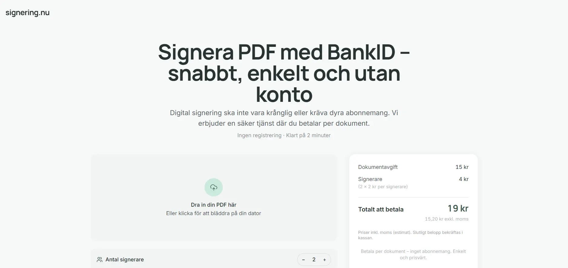 Screenshot 2 of signering.nu