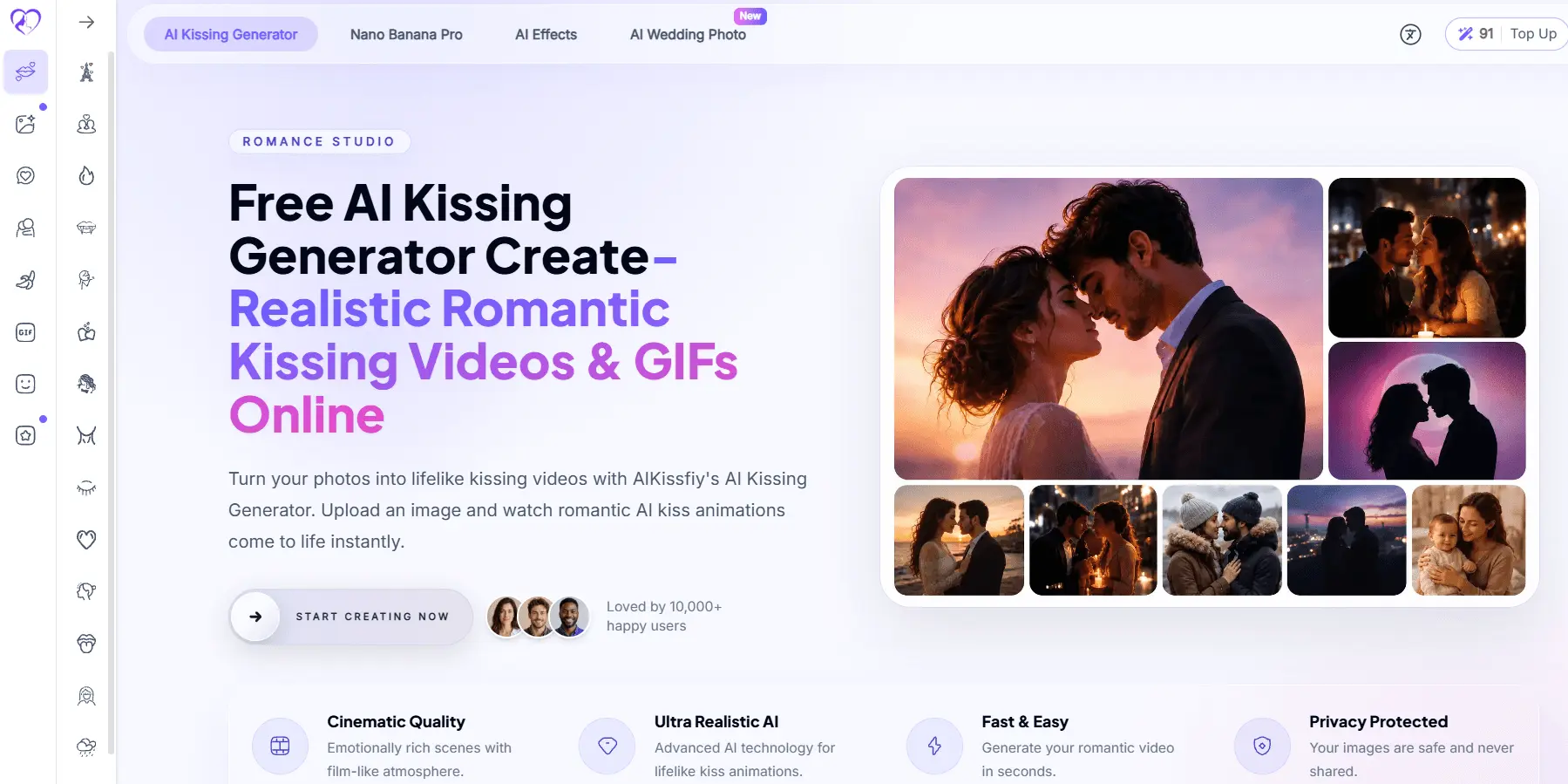 Screenshot 1 of AI Kissing Generator