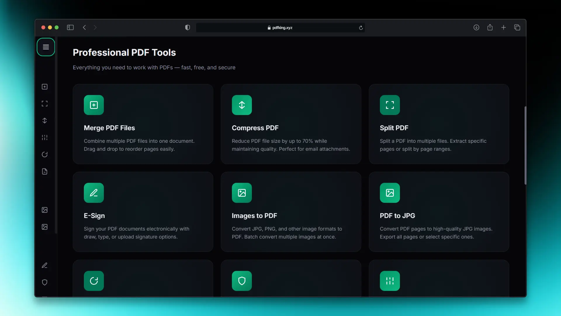 Screenshot 1 of PDFking - Free Online PDF Editor