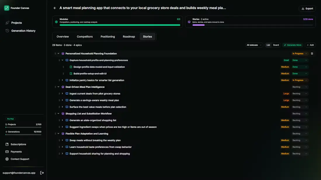 Screenshot 4 of Founder Canvas