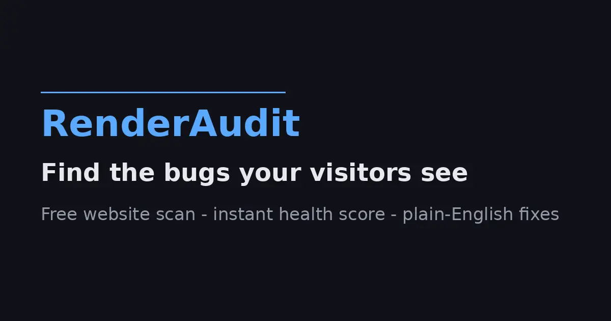 Screenshot 1 of RenderAudit