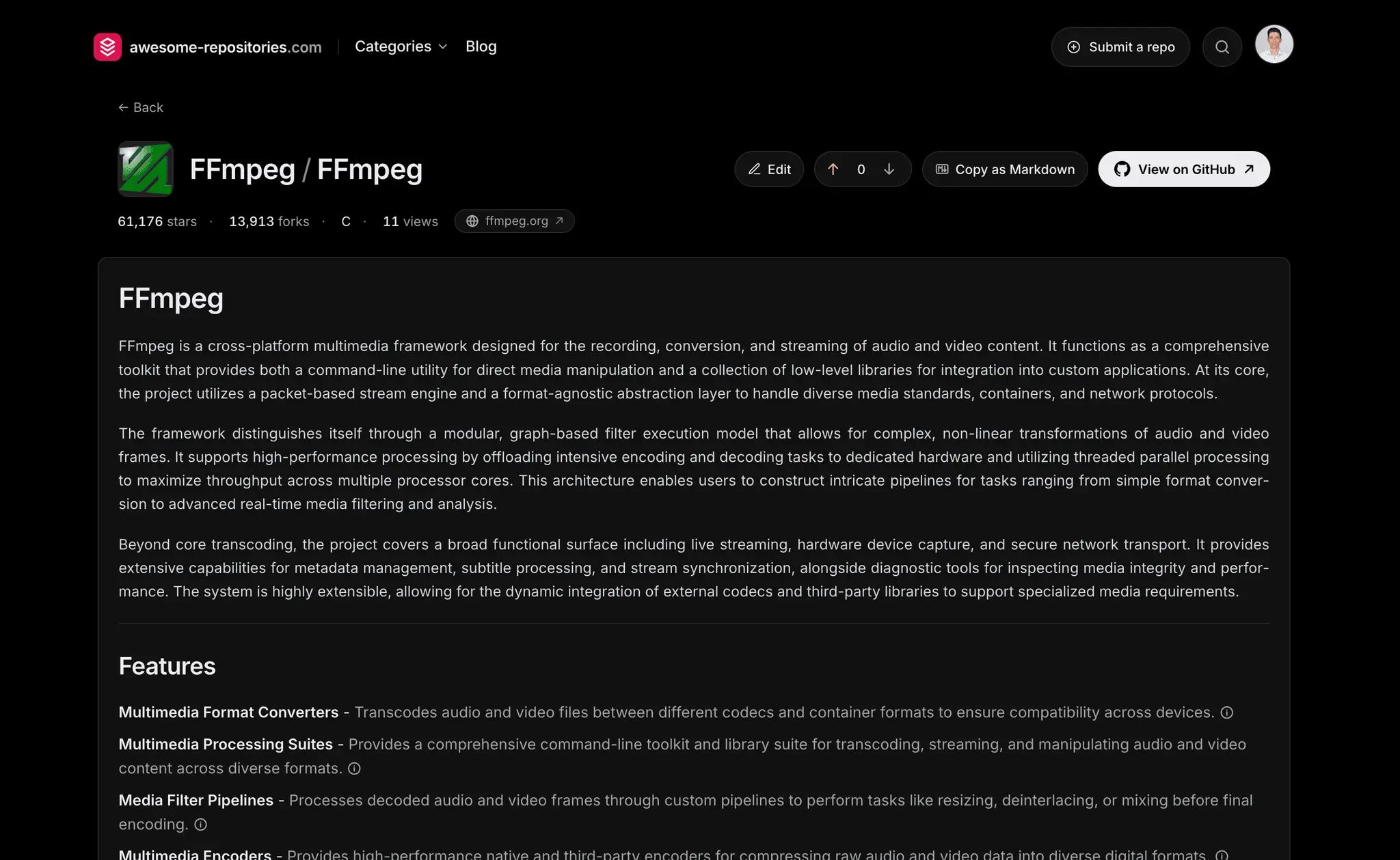 Screenshot 2 of Awesome Repositories