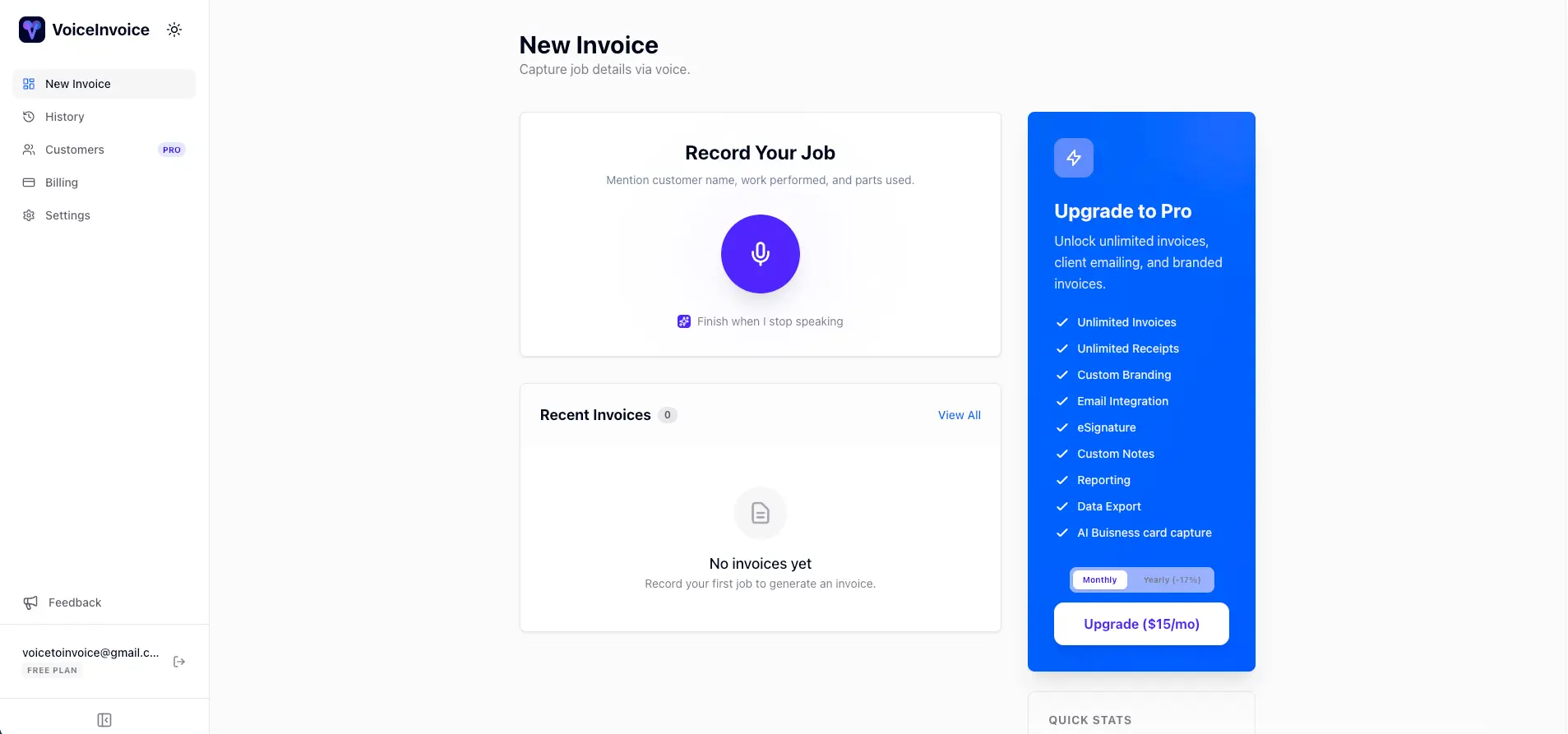 Screenshot 2 of VoiceInvoice