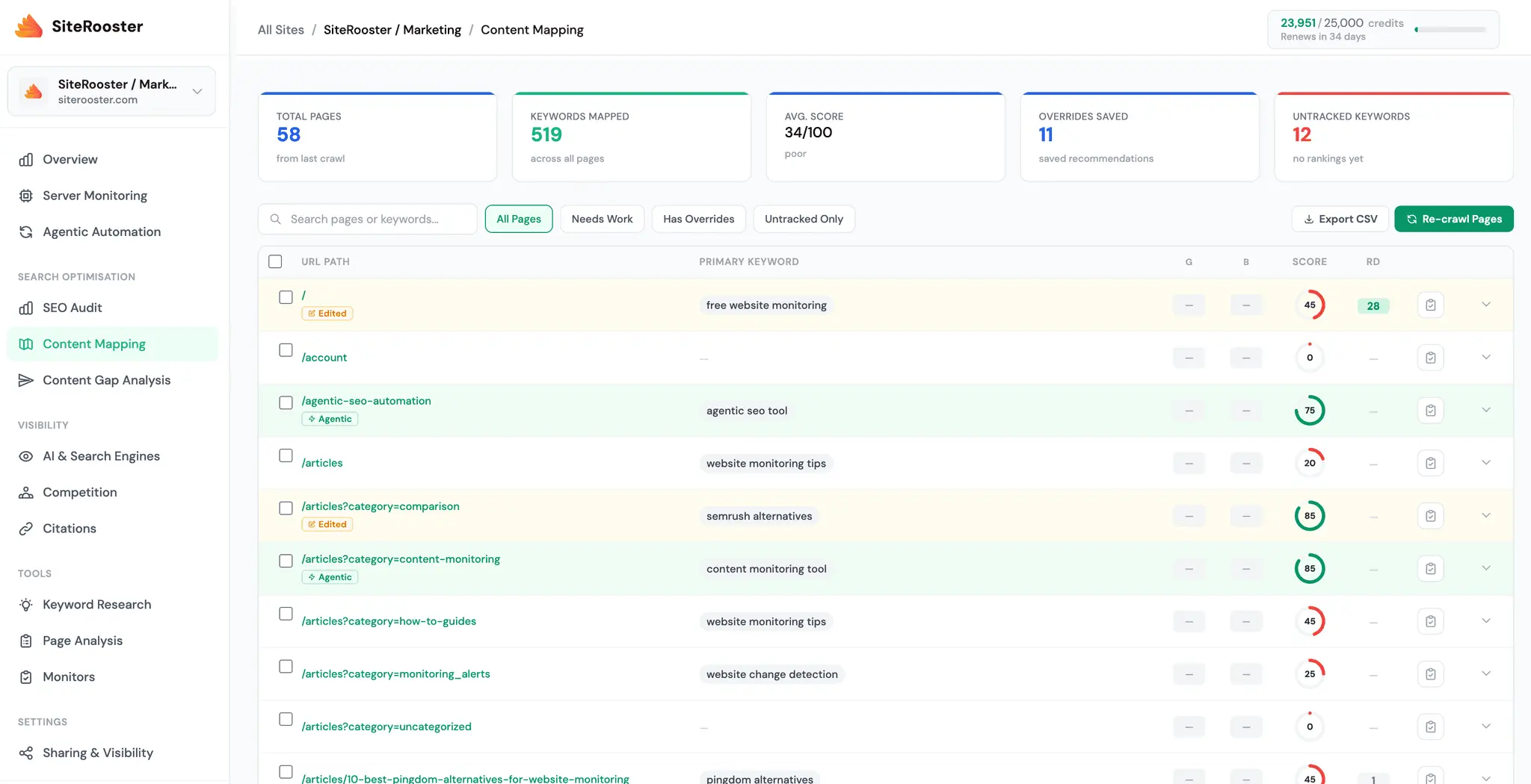 Screenshot 3 of SiteRooster