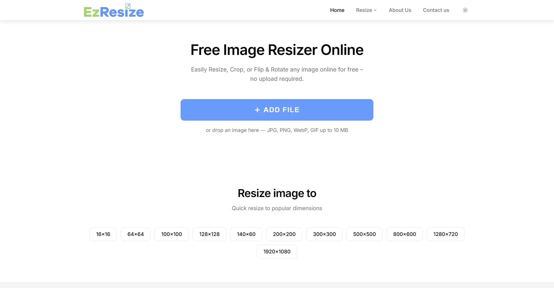 Screenshot 2 of Free Image Resizer Online – EzResize
