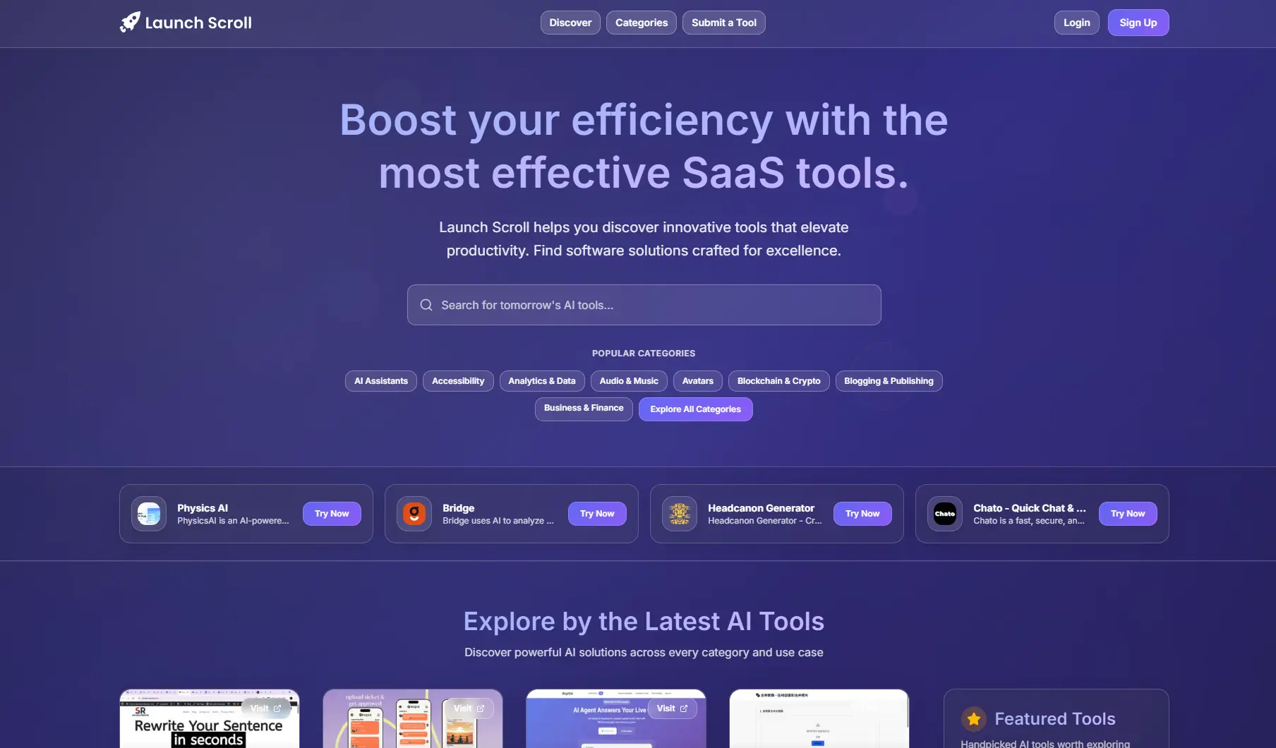 Screenshot 1 of Launch Scroll