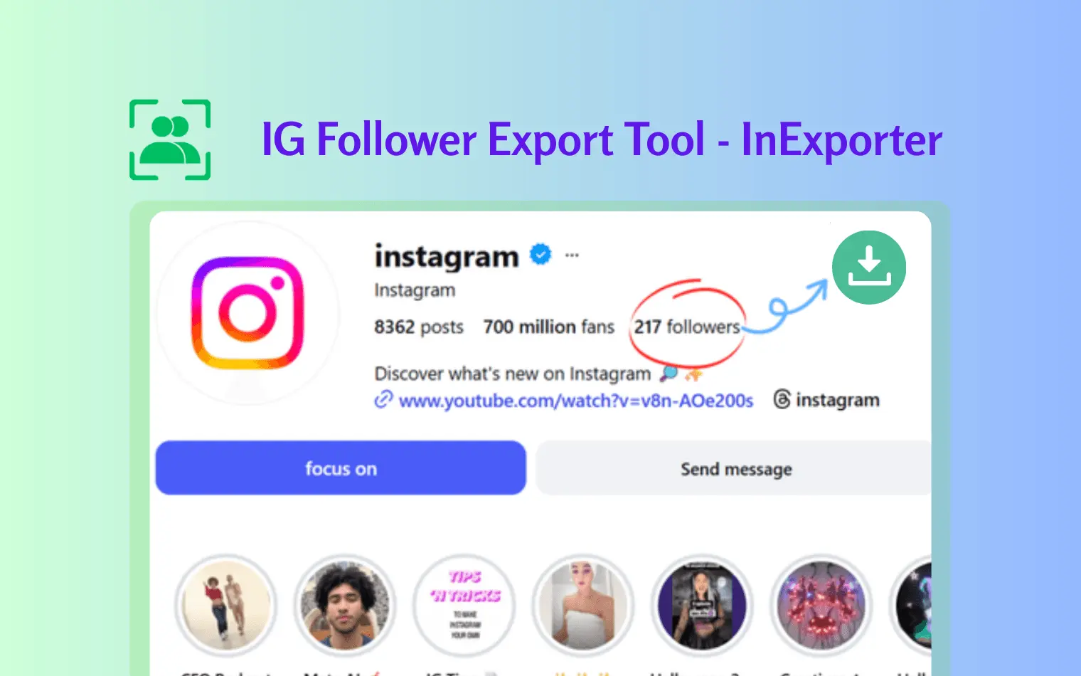 Screenshot 1 of IG Follower Export Tool