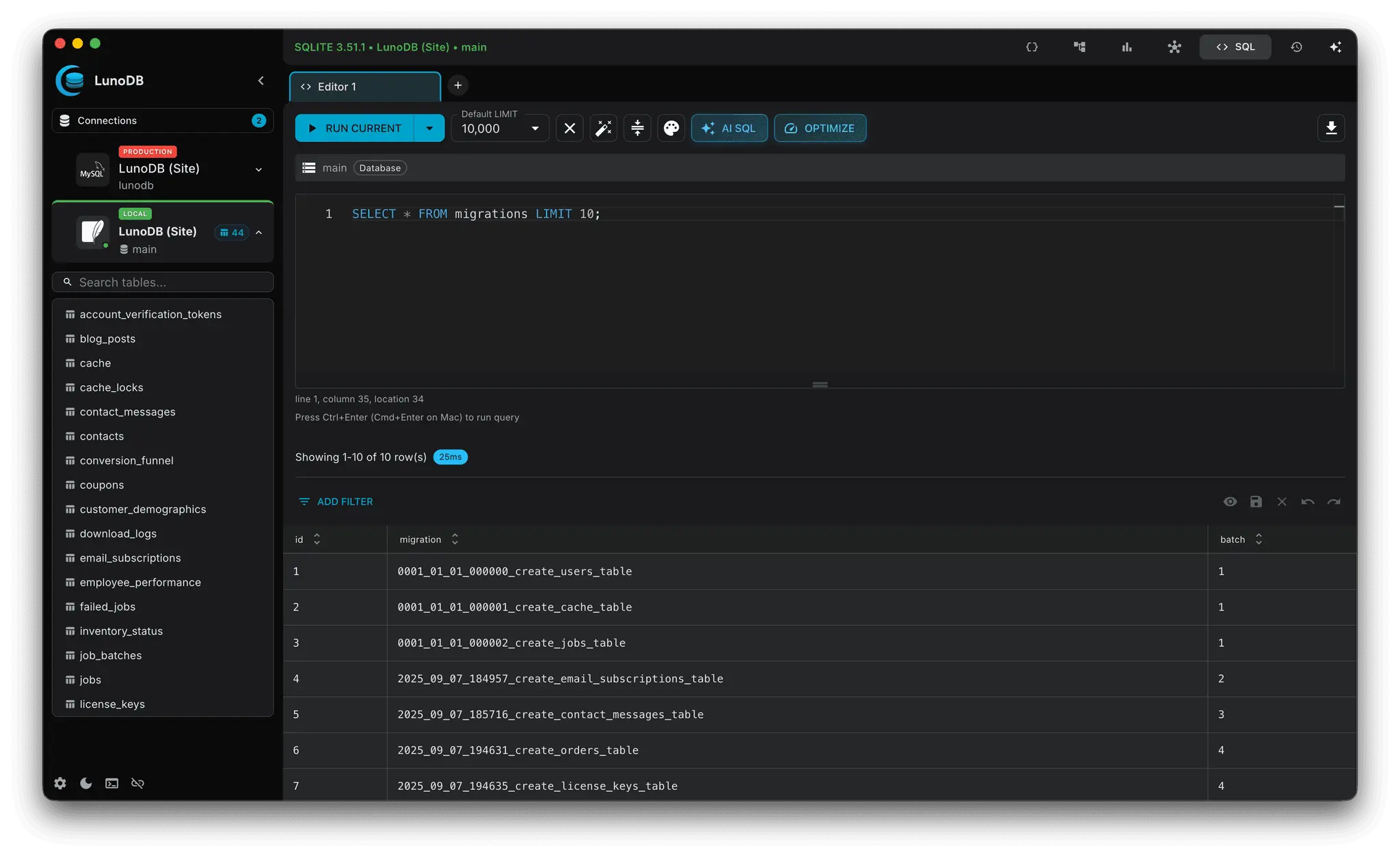 Screenshot 8 of LunoDB - Modern Database Software
