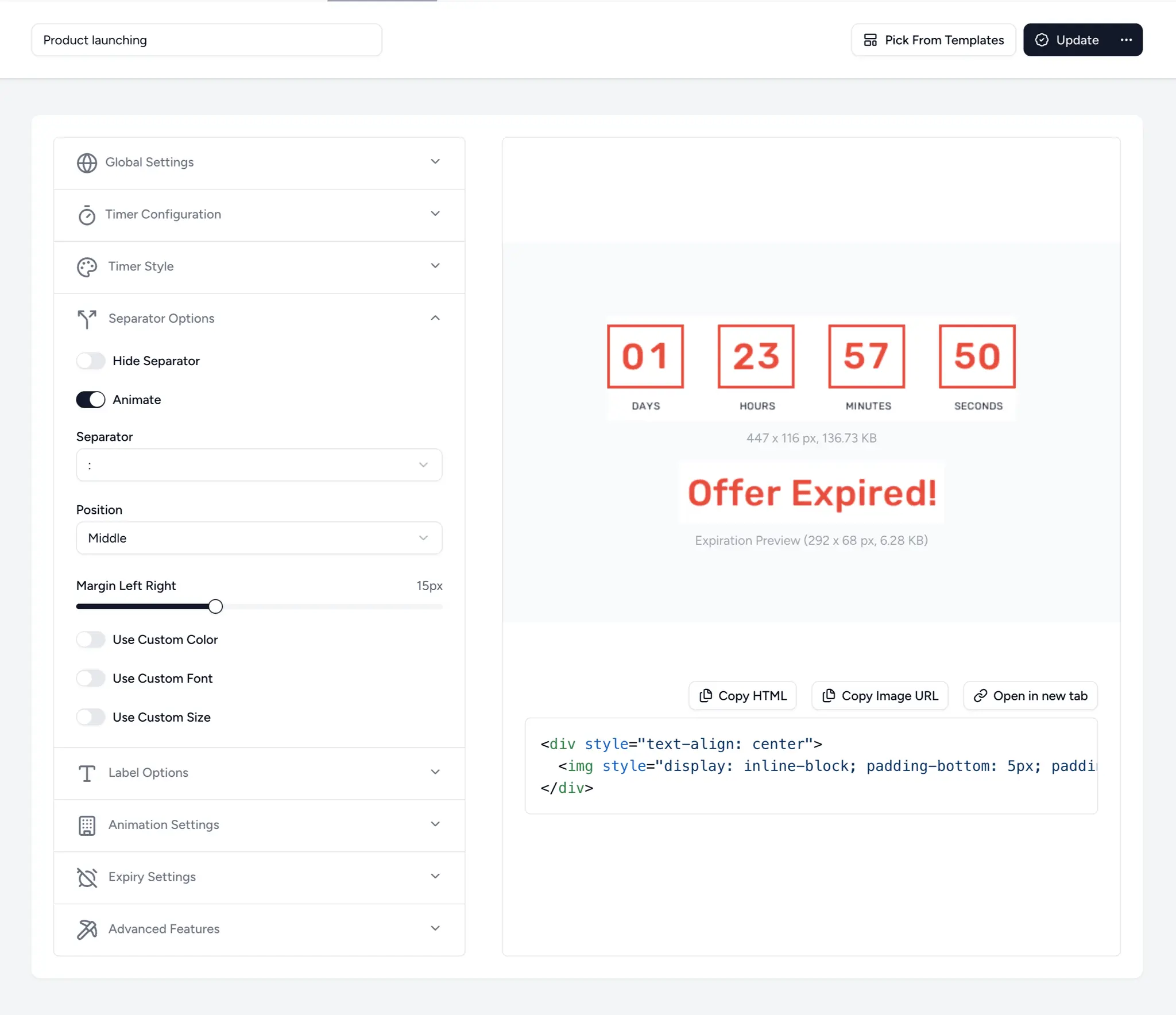 Screenshot 1 of Countdown Builder