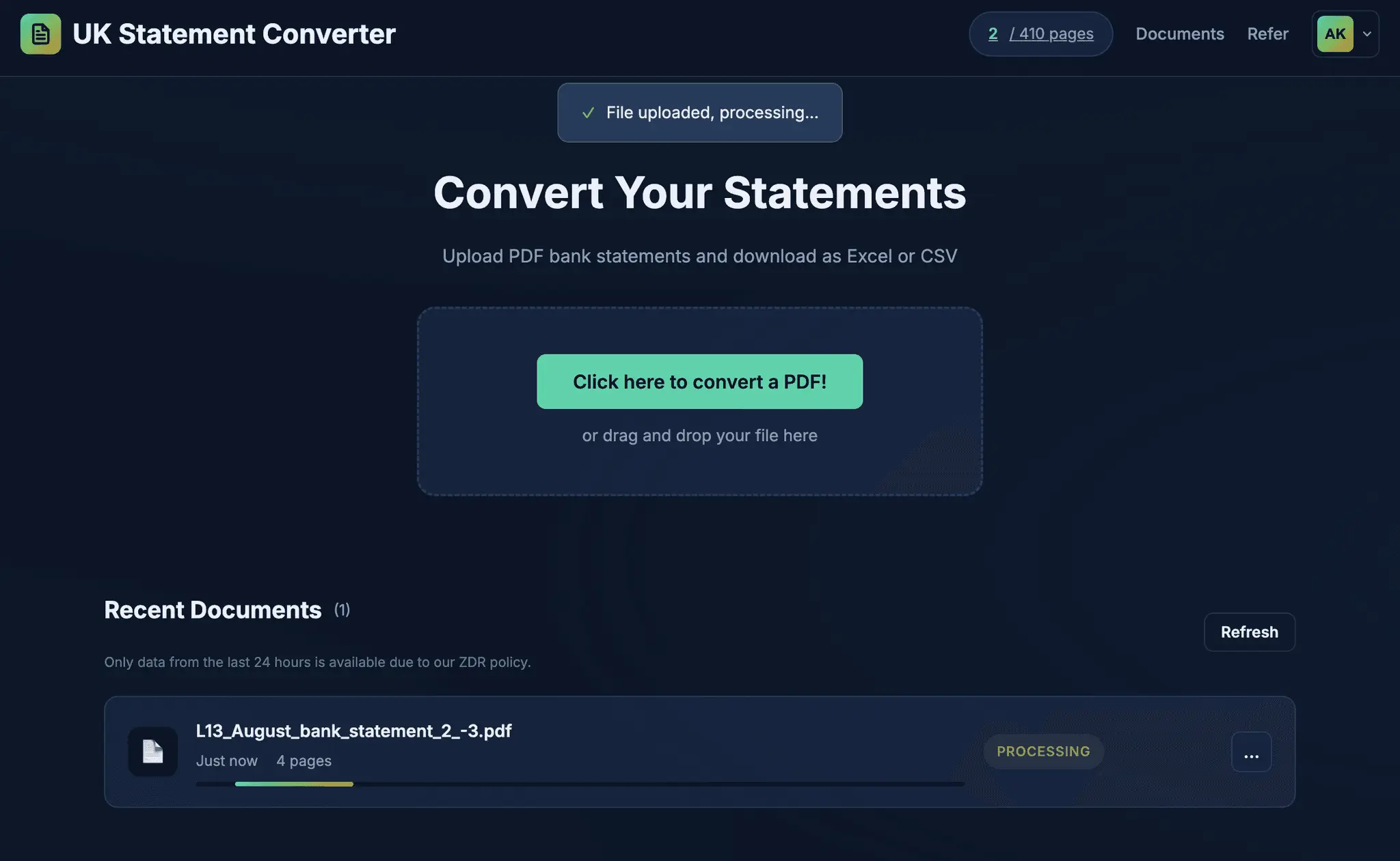 Screenshot 3 of UK Statement Converter