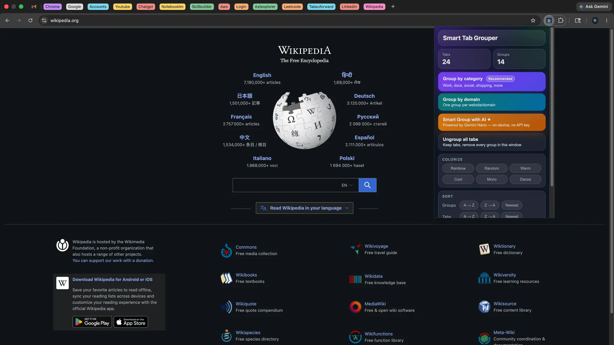 Screenshot 3 of Smart Tab Grouper – Organize Chrome Tabs