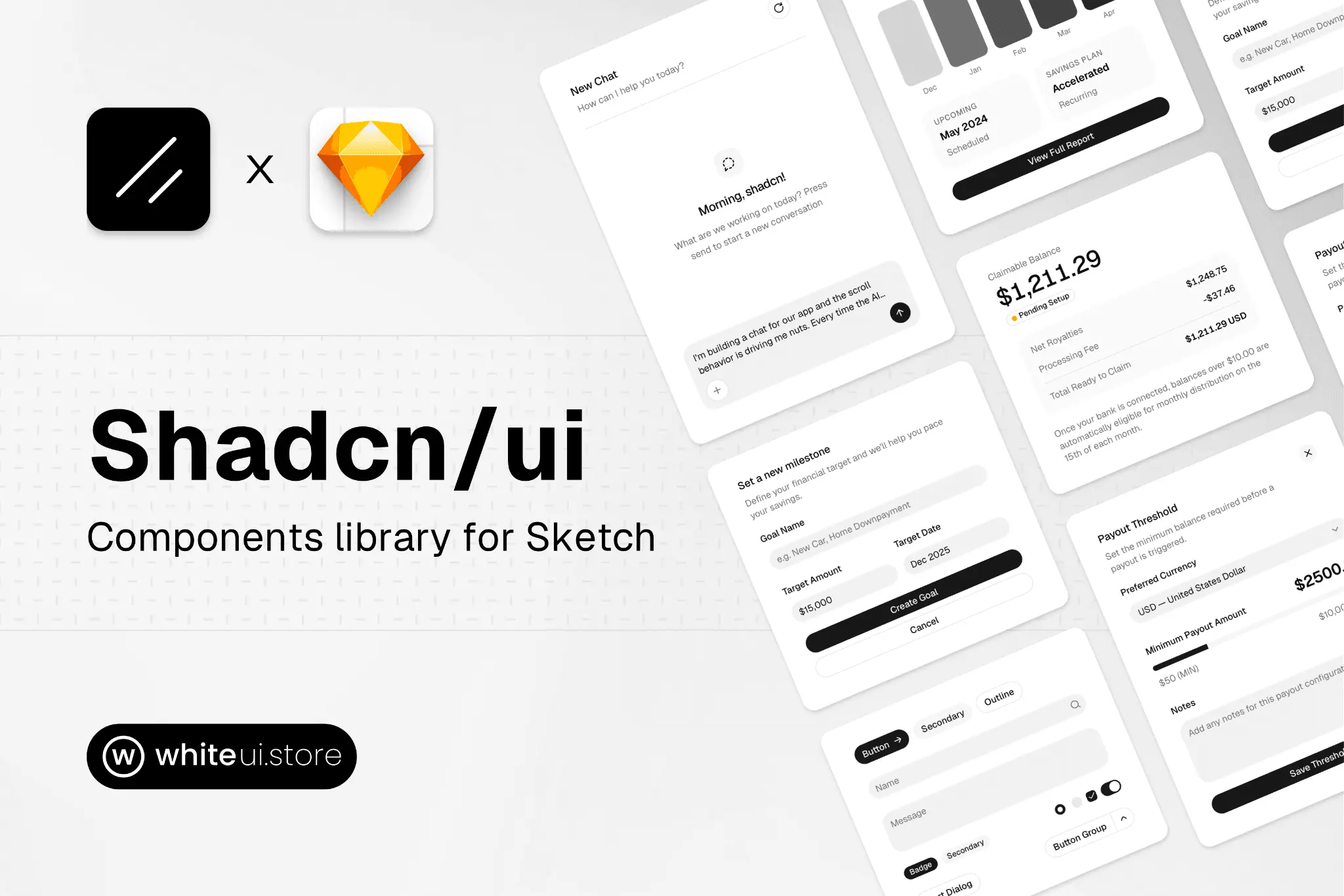 Screenshot 1 of Shadcn UI for Sketch