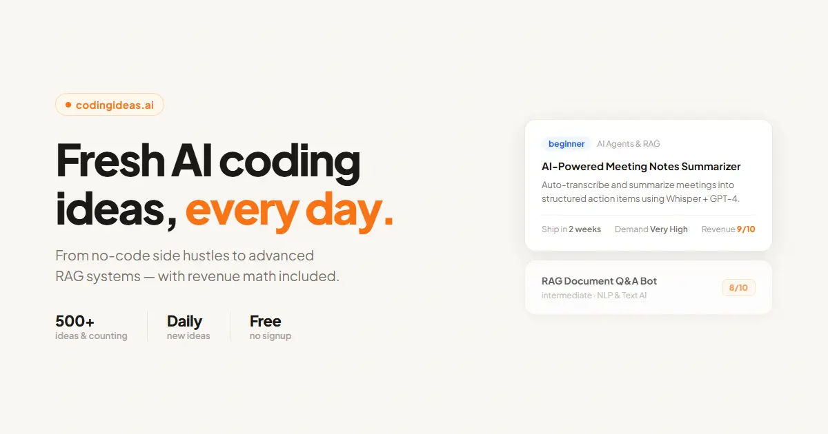 Screenshot 1 of CodingIdeas.ai