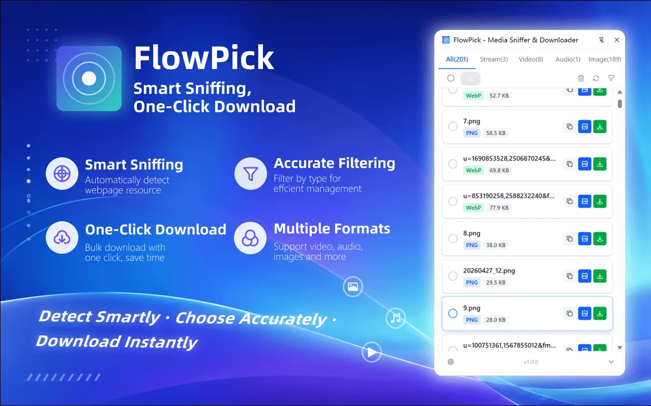 Screenshot 4 of FlowPick - Smart Web Media Sniffer